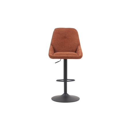 SABLON, chaise de bar hauteur 100-121 cm - tissu doux - assise pivotante - 5 coloris