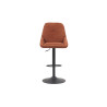 SABLON, chaise de bar hauteur 100-121 cm - tissu doux - assise pivotante - 5 coloris