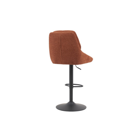 SABLON, chaise de bar hauteur 100-121 cm - tissu doux - assise pivotante - 5 coloris