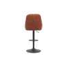 SABLON, chaise de bar hauteur 100-121 cm - tissu doux - assise pivotante - 5 coloris