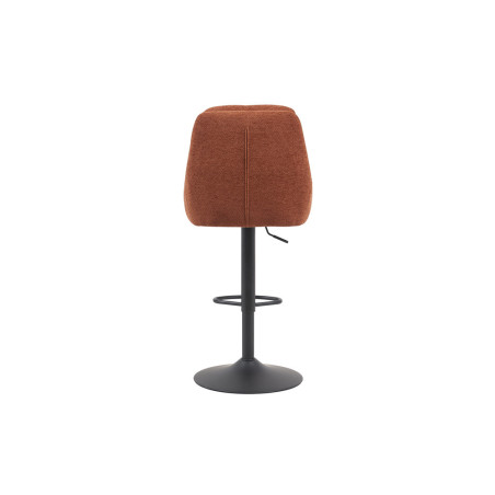 SABLON, chaise de bar hauteur 100-121 cm - tissu doux - assise pivotante - 5 coloris