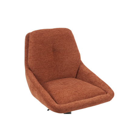 SABLON, chaise de bar hauteur 100-121 cm - tissu doux - assise pivotante - 5 coloris