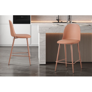JACARANDA, chaise de comptoir hauteur 100,5 cm - simili cuir - avec repose-pieds - 5 coloris