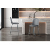 JACARANDA, chaise de comptoir hauteur 100,5 cm - simili cuir - avec repose-pieds - 5 coloris