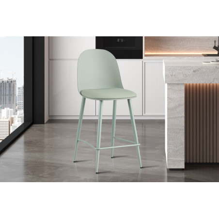 JACARANDA, chaise de comptoir hauteur 100,5 cm - simili cuir - avec repose-pieds - 5 coloris