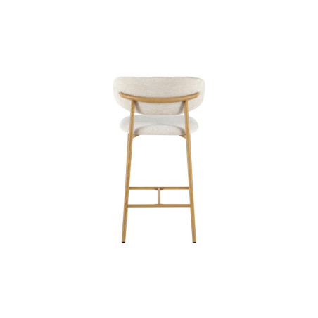 COTON, chaise de comptoir hauteur 92 cm - tissu doux - pieds effet bois - 4 coloris