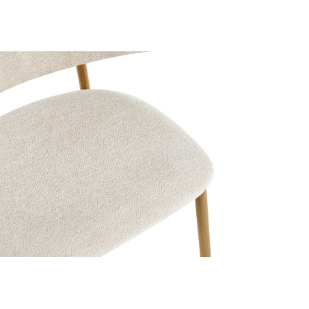 COTON, chaise de comptoir hauteur 92 cm - tissu doux - pieds effet bois - 4 coloris
