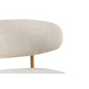COTON, chaise de comptoir hauteur 92 cm - tissu doux - pieds effet bois - 4 coloris
