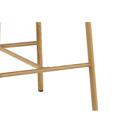 COTON, chaise de comptoir hauteur 92 cm - tissu doux - pieds effet bois - 4 coloris
