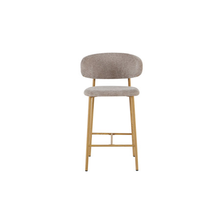 COTON, chaise de comptoir hauteur 92 cm - tissu doux - pieds effet bois - 4 coloris