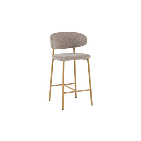 COTON, chaise de comptoir hauteur 92 cm - tissu doux - pieds effet bois - 4 coloris