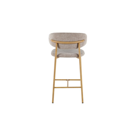 COTON, chaise de comptoir hauteur 92 cm - tissu doux - pieds effet bois - 4 coloris