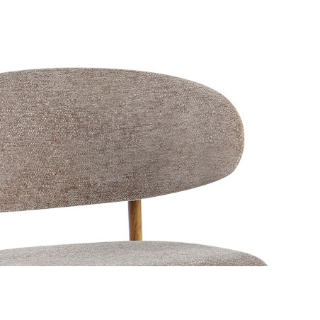 COTON, chaise de comptoir hauteur 92 cm - tissu doux - pieds effet bois - 4 coloris
