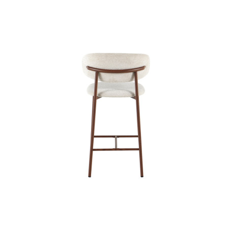 COTON, chaise de comptoir hauteur 92 cm - tissu doux - pieds effet bois - 4 coloris