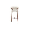 COTON, chaise de comptoir hauteur 92 cm - tissu doux - pieds effet bois - 4 coloris