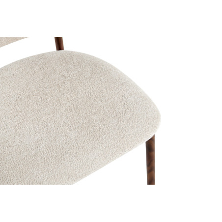 COTON, chaise de comptoir hauteur 92 cm - tissu doux - pieds effet bois - 4 coloris