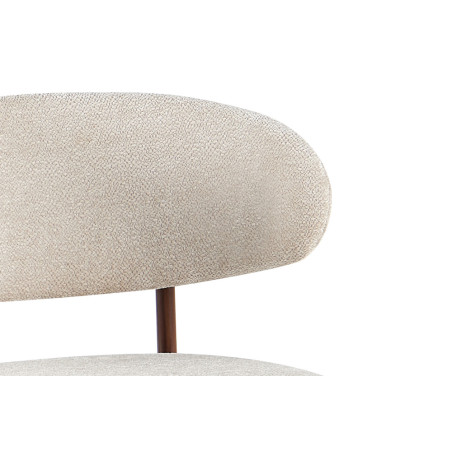 COTON, chaise de comptoir hauteur 92 cm - tissu doux - pieds effet bois - 4 coloris