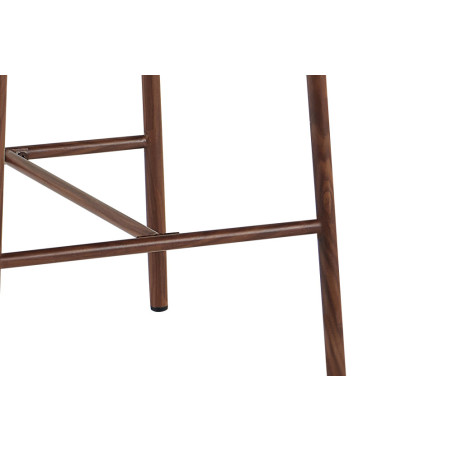 COTON, chaise de comptoir hauteur 92 cm - tissu doux - pieds effet bois - 4 coloris