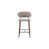 COTON, chaise de comptoir hauteur 92 cm - tissu doux - pieds effet bois - 4 coloris