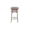COTON, chaise de comptoir hauteur 92 cm - tissu doux - pieds effet bois - 4 coloris