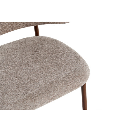 COTON, chaise de comptoir hauteur 92 cm - tissu doux - pieds effet bois - 4 coloris