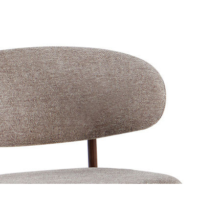 COTON, chaise de comptoir hauteur 92 cm - tissu doux - pieds effet bois - 4 coloris