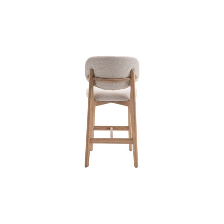 CAMELIA, chaise de comptoir hauteur 94,5 cm - bois massif et tissu - 2 coloris