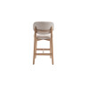 CAMELIA, chaise de comptoir hauteur 94,5 cm - bois massif et tissu - 2 coloris