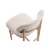 CAMELIA, chaise de comptoir hauteur 94,5 cm - bois massif et tissu - 2 coloris