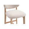 CAMELIA, chaise de comptoir hauteur 94,5 cm - bois massif et tissu - 2 coloris