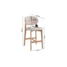 CAMELIA, chaise de comptoir hauteur 94,5 cm - bois massif et tissu - 2 coloris