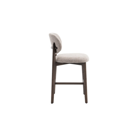 CAMELIA, chaise de comptoir hauteur 94,5 cm - bois massif et tissu - 2 coloris