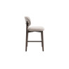 CAMELIA, chaise de comptoir hauteur 94,5 cm - bois massif et tissu - 2 coloris