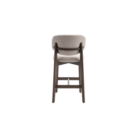 CAMELIA, chaise de comptoir hauteur 94,5 cm - bois massif et tissu - 2 coloris