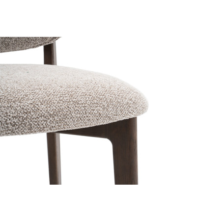 CAMELIA, chaise de comptoir hauteur 94,5 cm - bois massif et tissu - 2 coloris