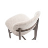 CAMELIA, chaise de comptoir hauteur 94,5 cm - bois massif et tissu - 2 coloris