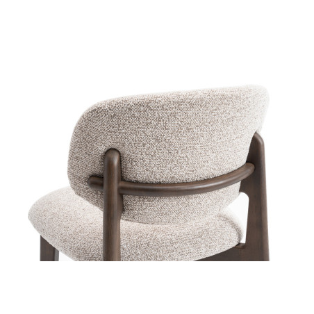CAMELIA, chaise de comptoir hauteur 94,5 cm - bois massif et tissu - 2 coloris