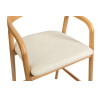 CLEMATITE, chaise de comptoir hauteur 94,5 cm - bois massif et tissu - 2 coloris