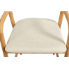CLEMATITE, chaise de comptoir hauteur 94,5 cm - bois massif et tissu - 2 coloris