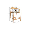 CLEMATITE, chaise de comptoir hauteur 94,5 cm - bois massif et tissu - 2 coloris