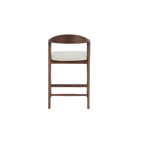 CLEMATITE, chaise de comptoir hauteur 94,5 cm - bois massif et tissu - 2 coloris