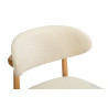 CAPELINE, chaise de comptoir hauteur 97 cm - bois massif et tissu - 2 coloris