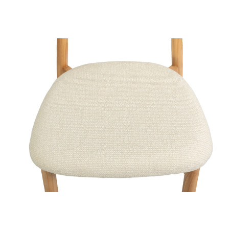 CAPELINE, chaise de comptoir hauteur 97 cm - bois massif et tissu - 2 coloris