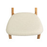 CAPELINE, chaise de comptoir hauteur 97 cm - bois massif et tissu - 2 coloris