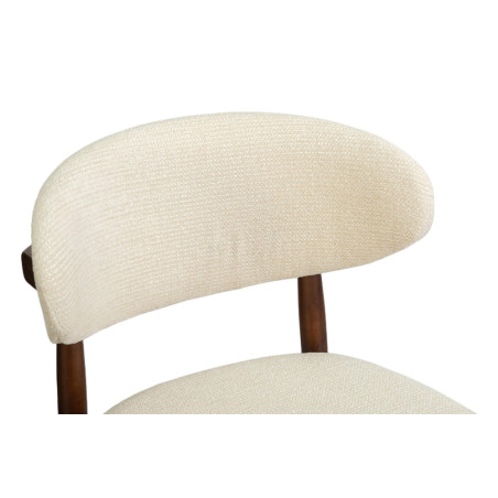 CAPELINE, chaise de comptoir hauteur 97 cm - bois massif et tissu - 2 coloris