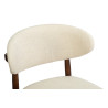 CAPELINE, chaise de comptoir hauteur 97 cm - bois massif et tissu - 2 coloris