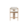 CAMOMILLE, chaise de comptoir hauteur 95 cm - bois massif et tissu - 2 coloris