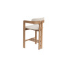 CAMOMILLE, chaise de comptoir hauteur 95 cm - bois massif et tissu - 2 coloris