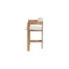 CAMOMILLE, chaise de comptoir hauteur 95 cm - bois massif et tissu - 2 coloris