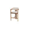 CAMOMILLE, chaise de comptoir hauteur 95 cm - bois massif et tissu - 2 coloris